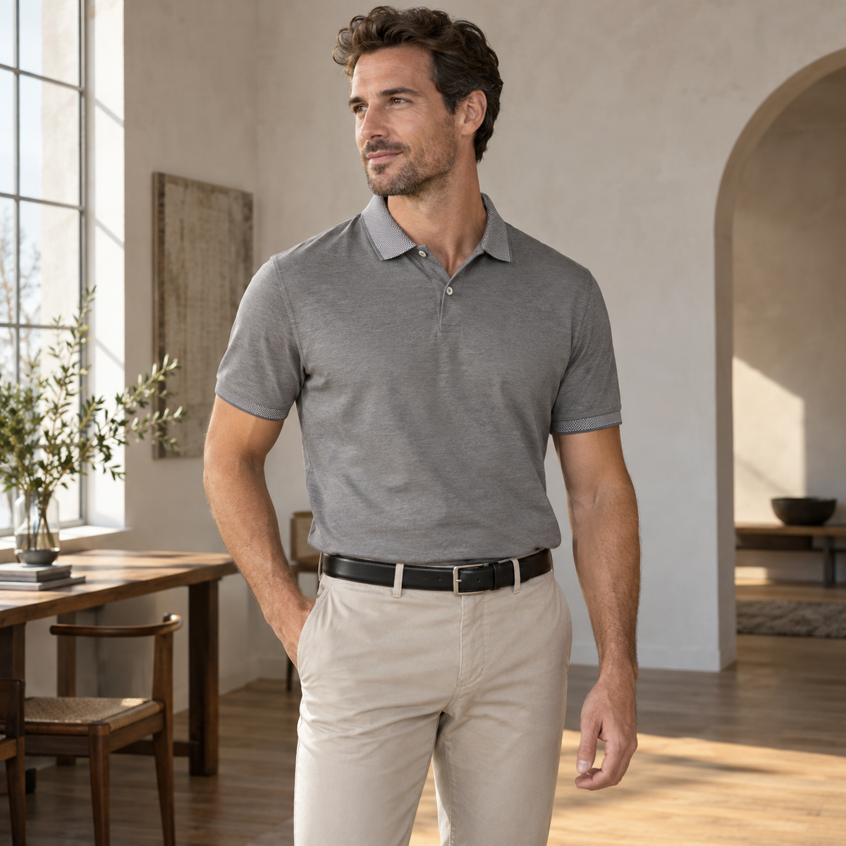 CORVANO | Mercerisiertes Polo mit klarer Linie – Variante