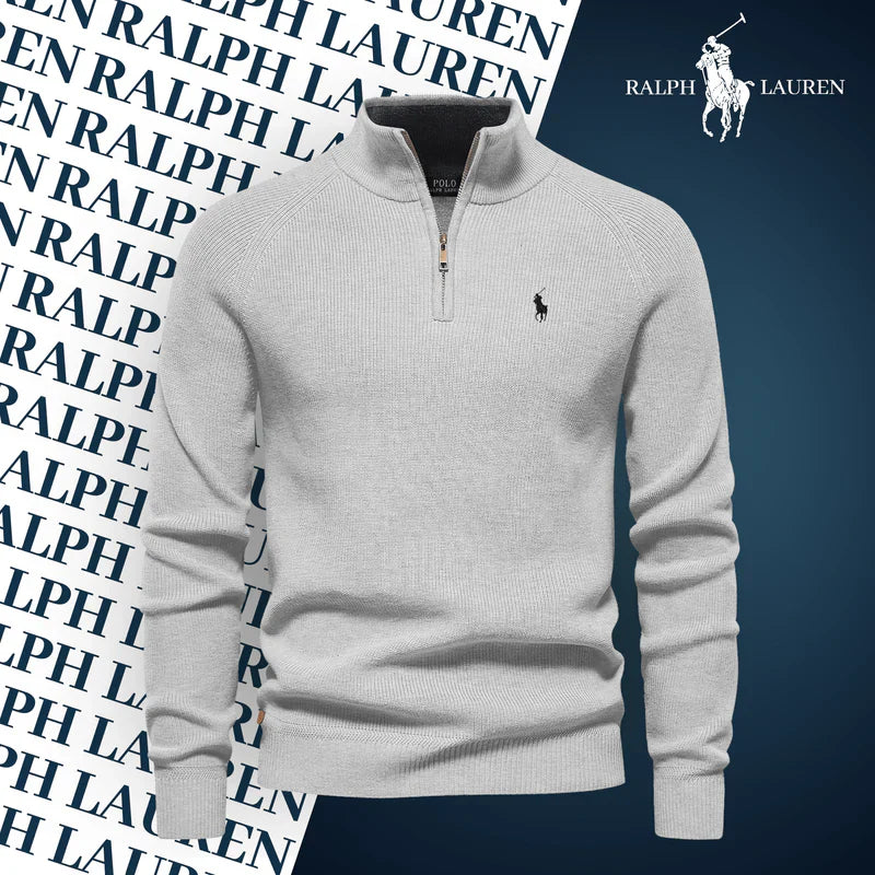 RL™ Zip-Neck Ribbed Knit Sweater