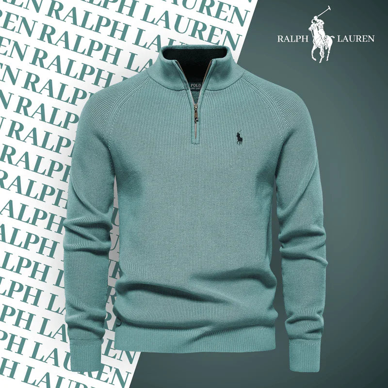 RL™ Zip-Neck Ribbed Knit Sweater