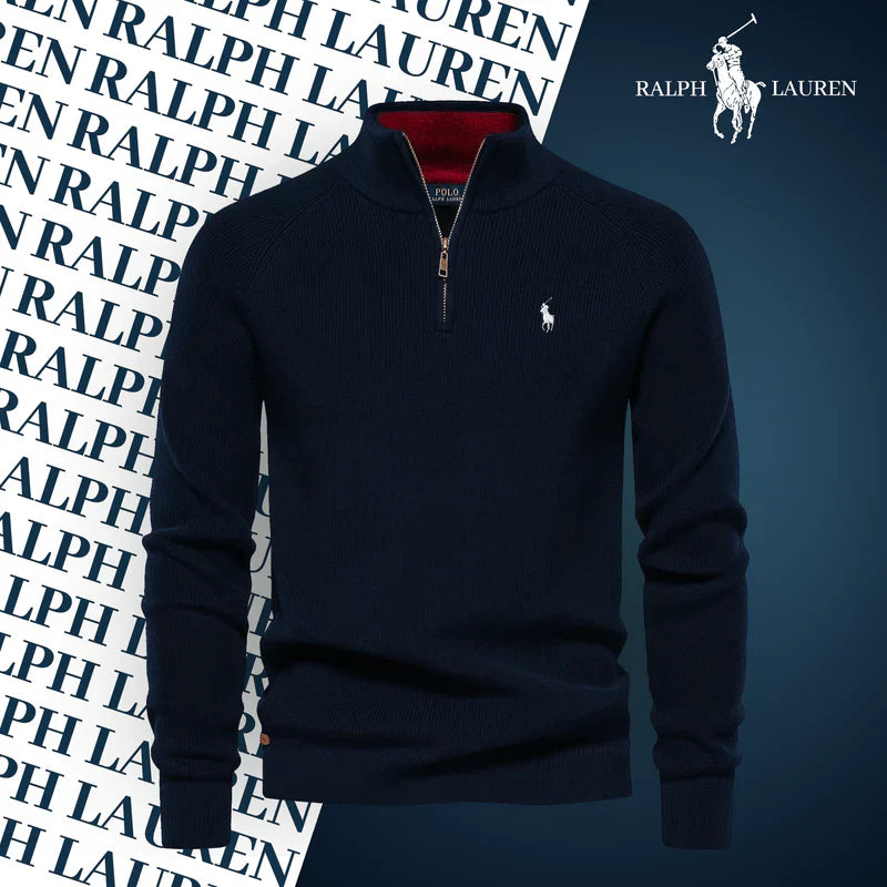 RL™ Zip-Neck Ribbed Knit Sweater